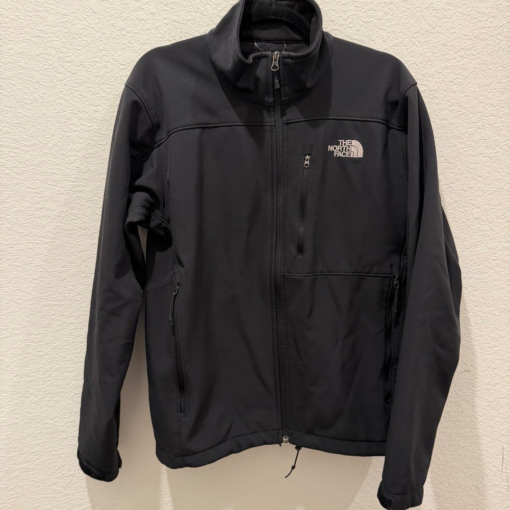 The North Face Apex Bionic Softshell Jacket Mens Medium Black Full Zip Coat